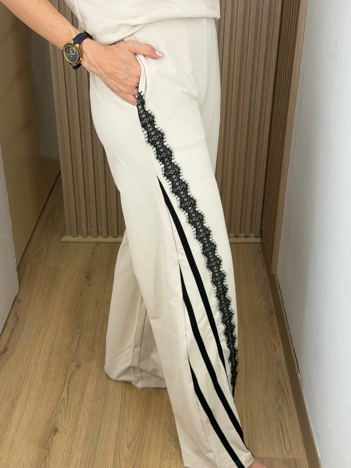 PANTS BEIGE ENCAJE