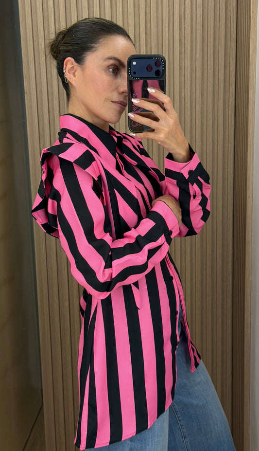 BLUSA NEGRA RAYAS