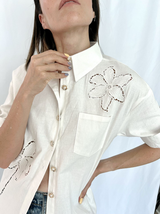Camisa flor button