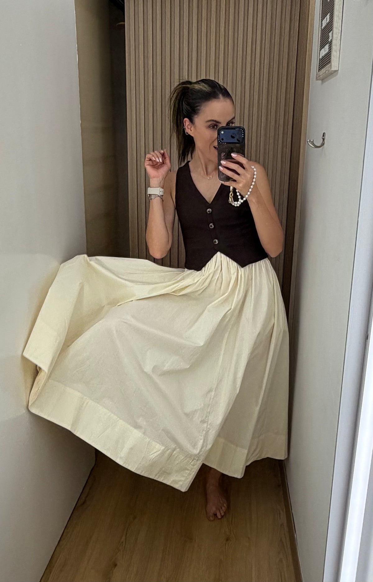 VESTIDO CHALECO CAFE