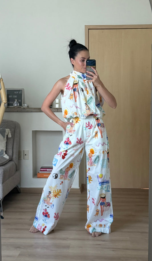 PRINT BEACH SET