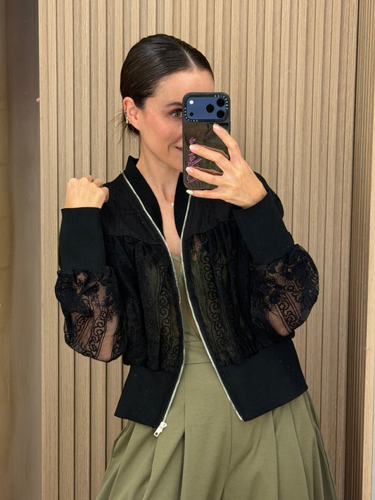 CROCHET MIX JACKET
