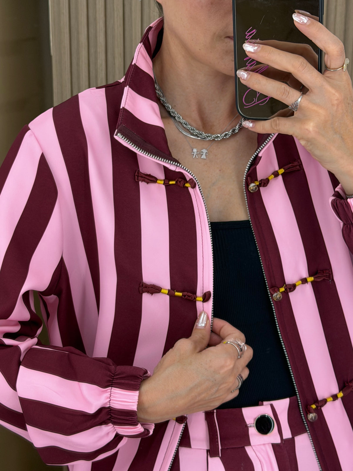 PANTS STRIPES ROSA