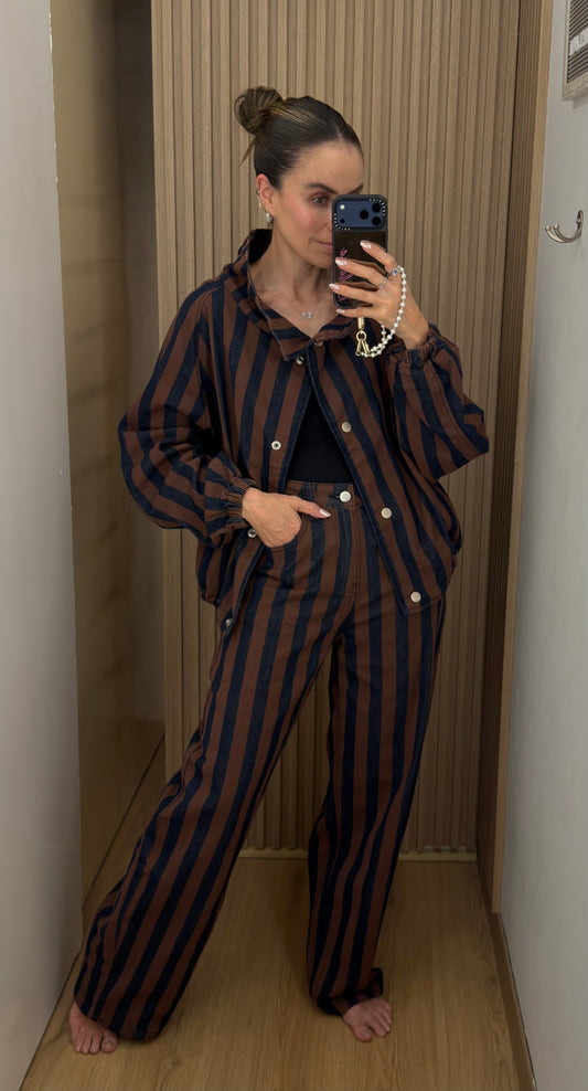 SET SIENA STRIPES BLUE