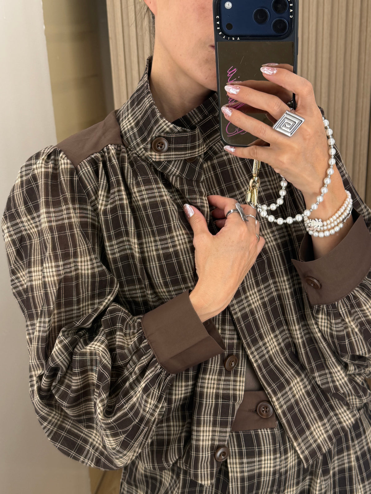 SET BROWN PLAID