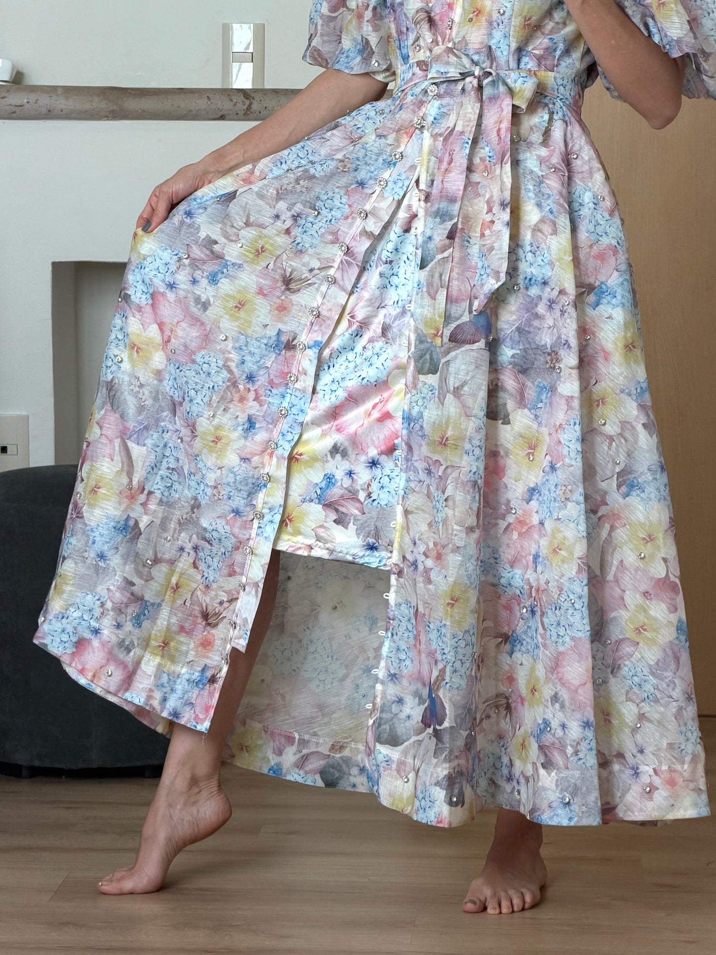 Vestido multi flowers