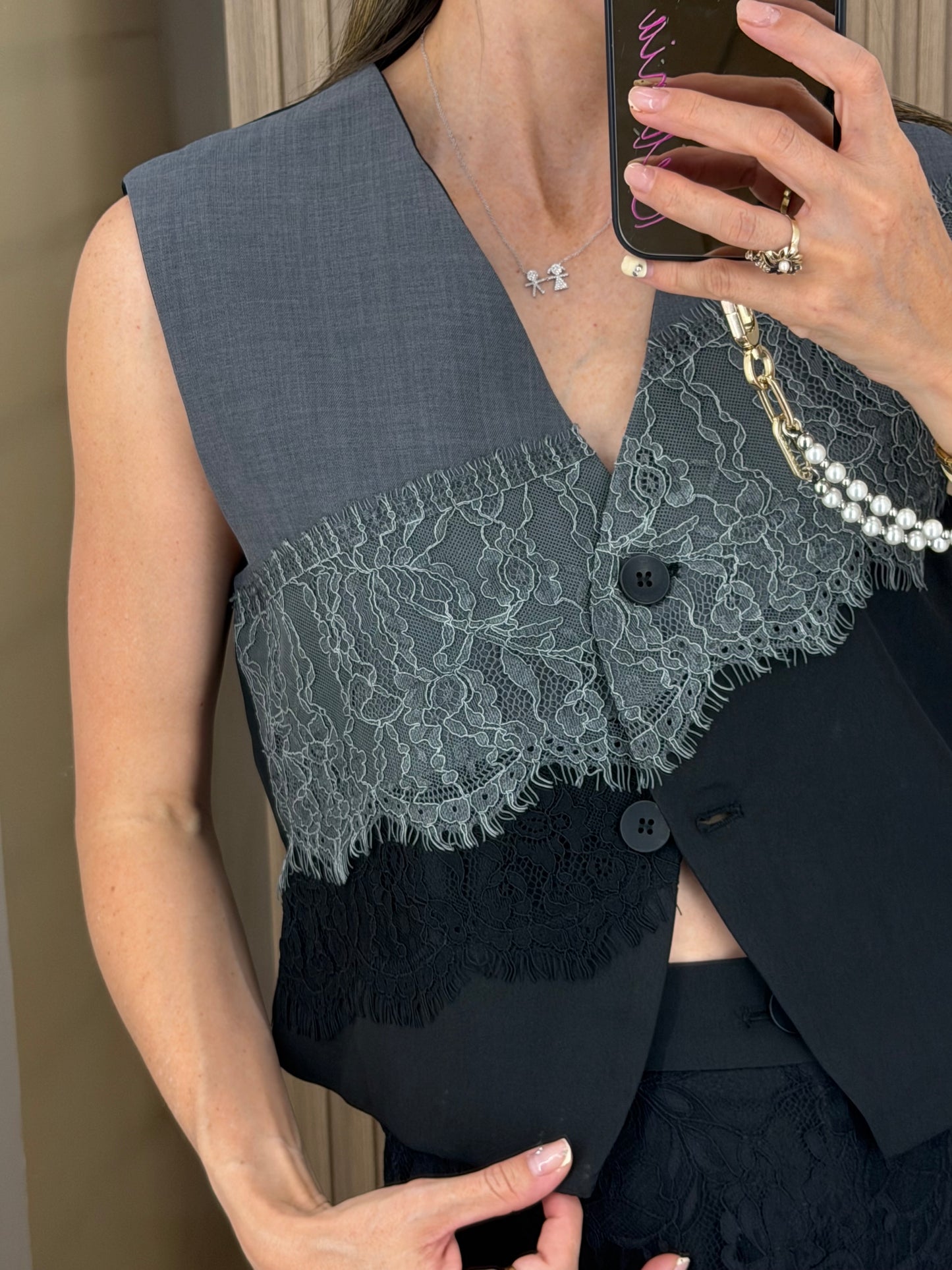 Conjunto Negro con Encaje para Mujer | Bellania