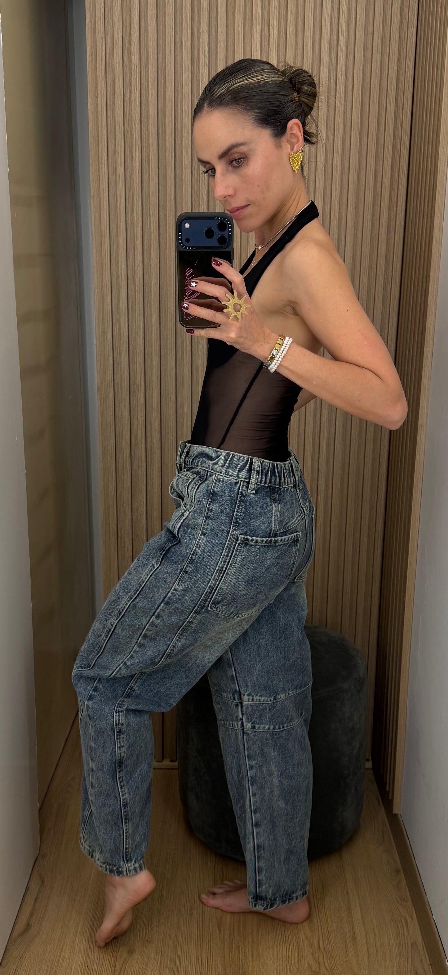 Pantalón Barrel Denim para Mujer | Bellania