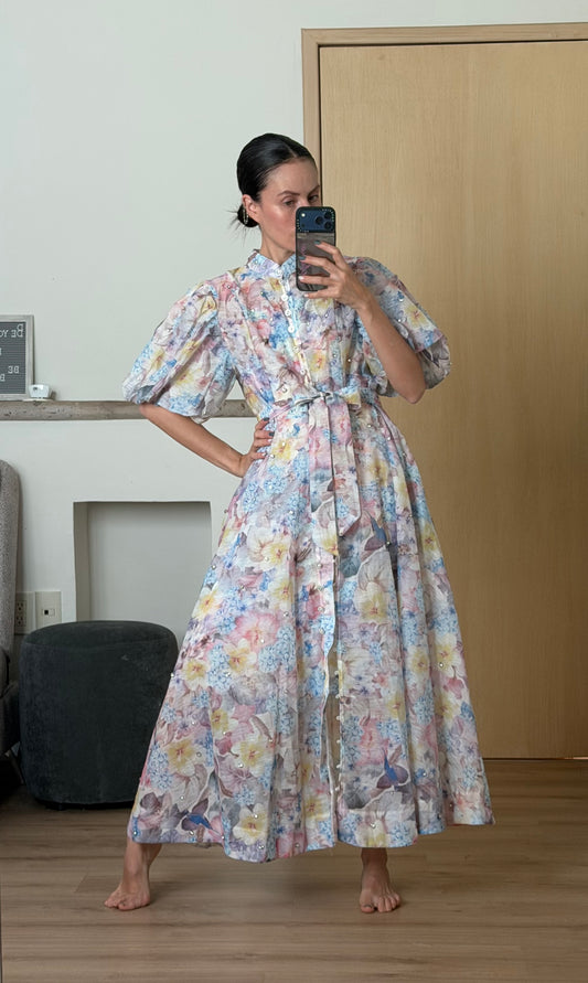 Vestido multi flowers