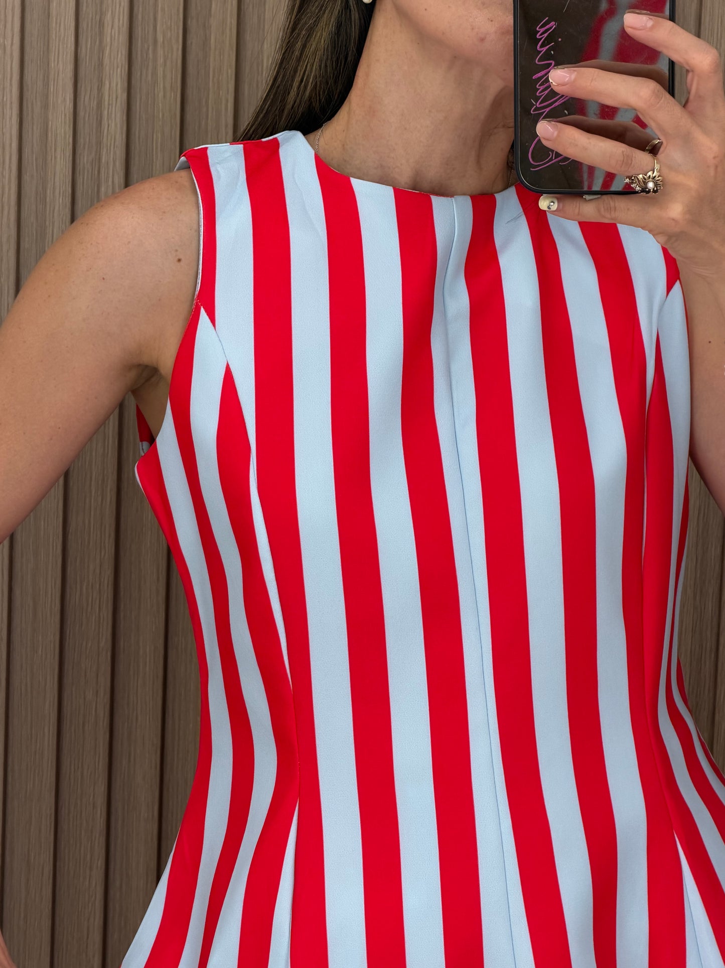Conjunto a Rayas Rojo y Azul para Mujer | Bellania