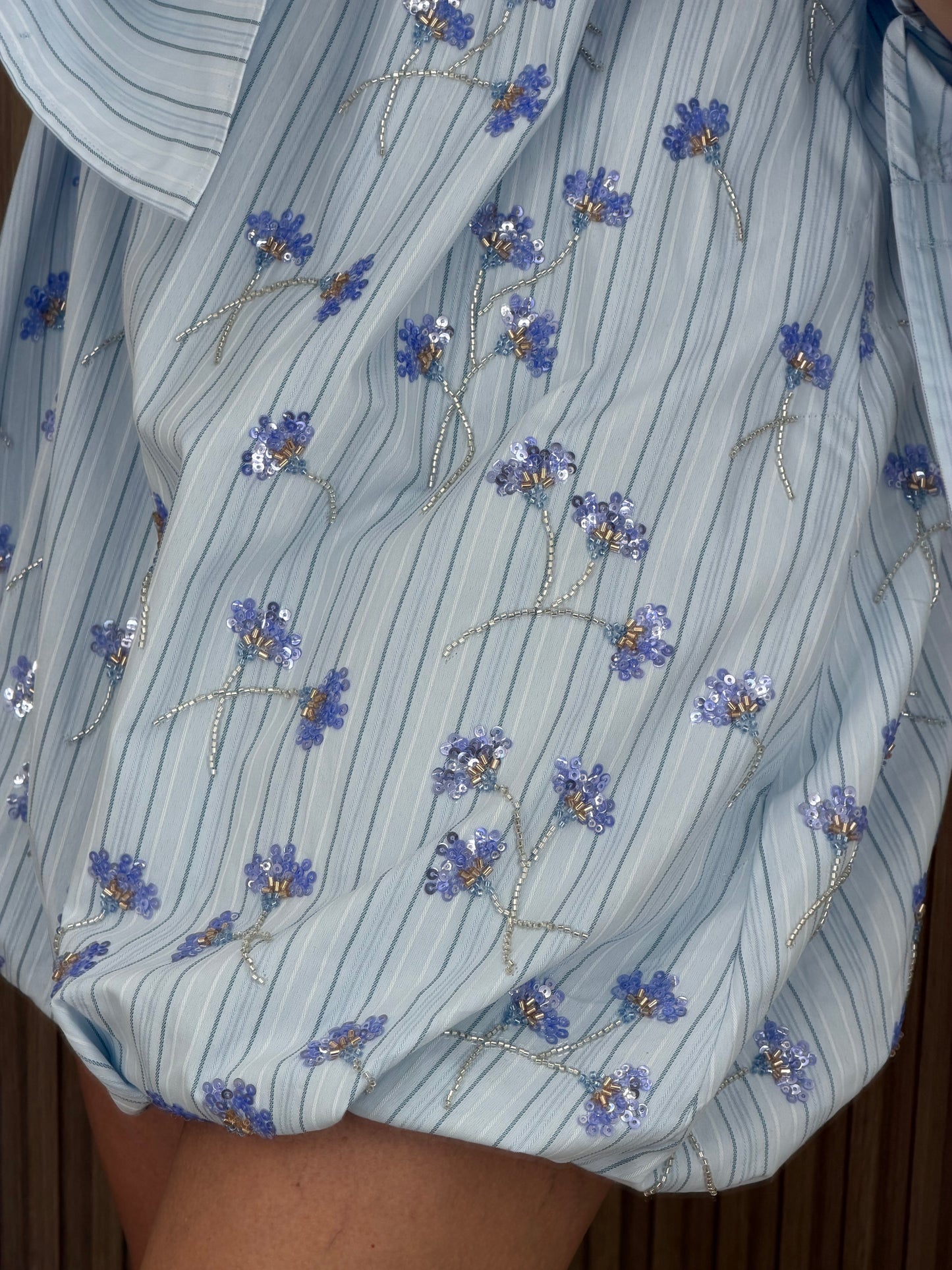 Blusa Azul Claro de Algodón para Mujer | Bellania
