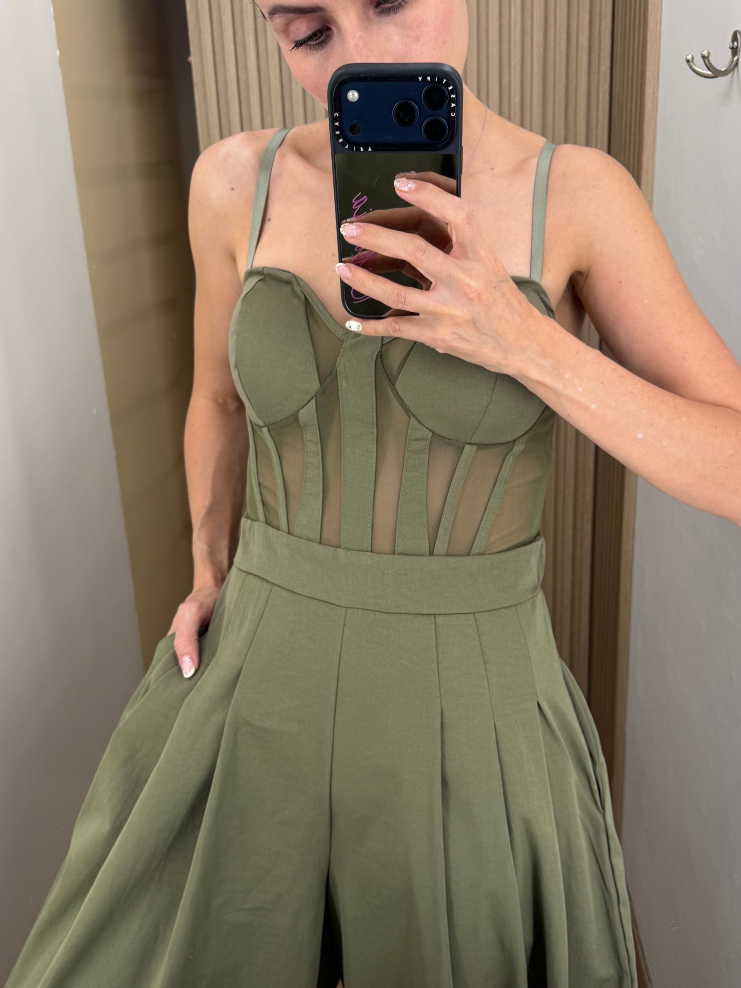 JUMPSUIT CORSET OLIVO