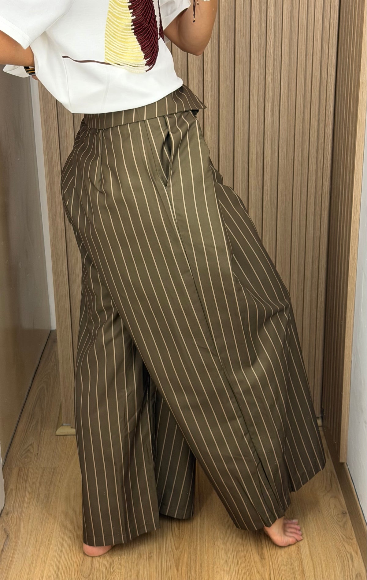 PANTALON STRIPES OLIVE