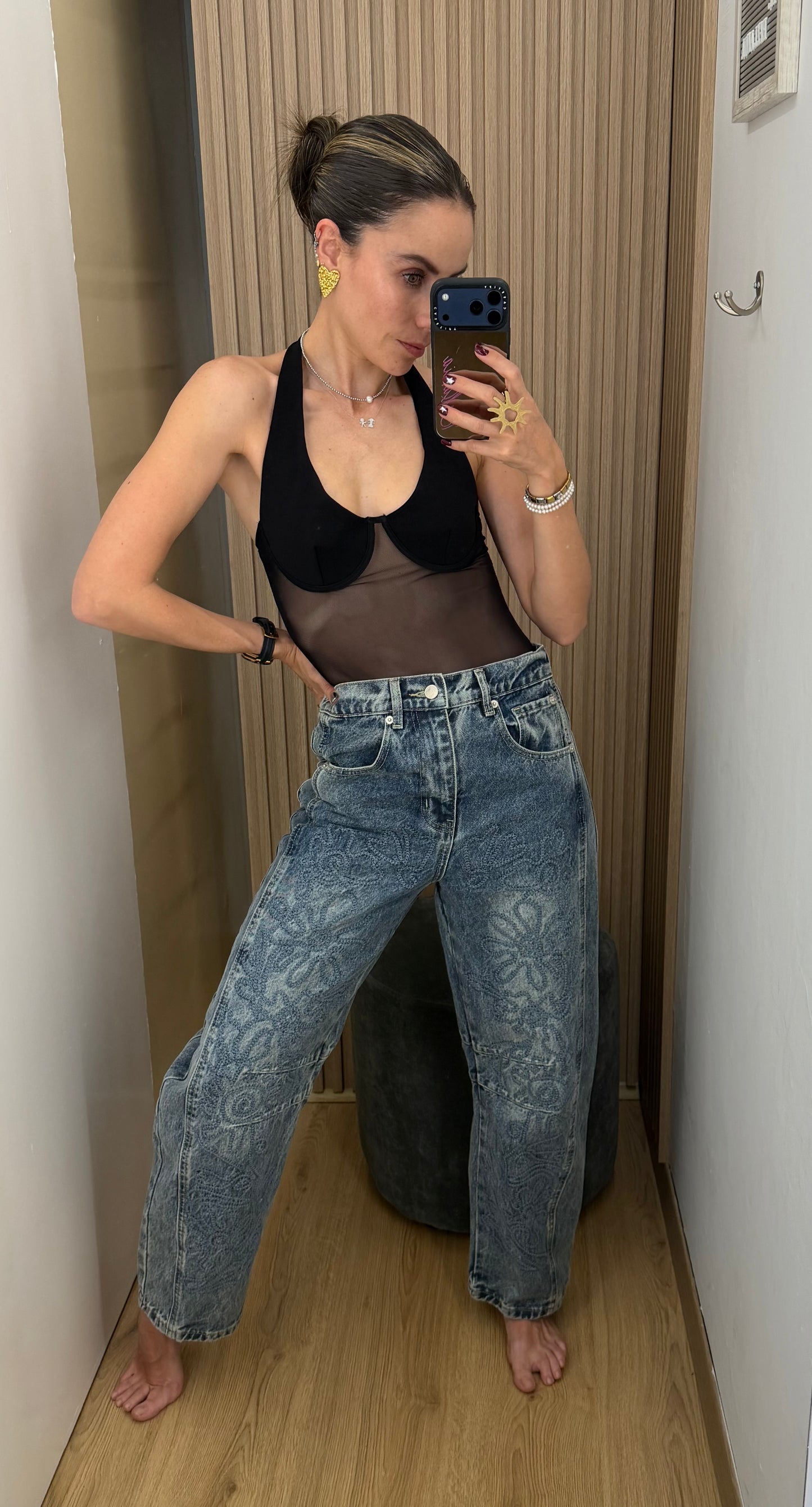 Pantalón Barrel Denim para Mujer | Bellania