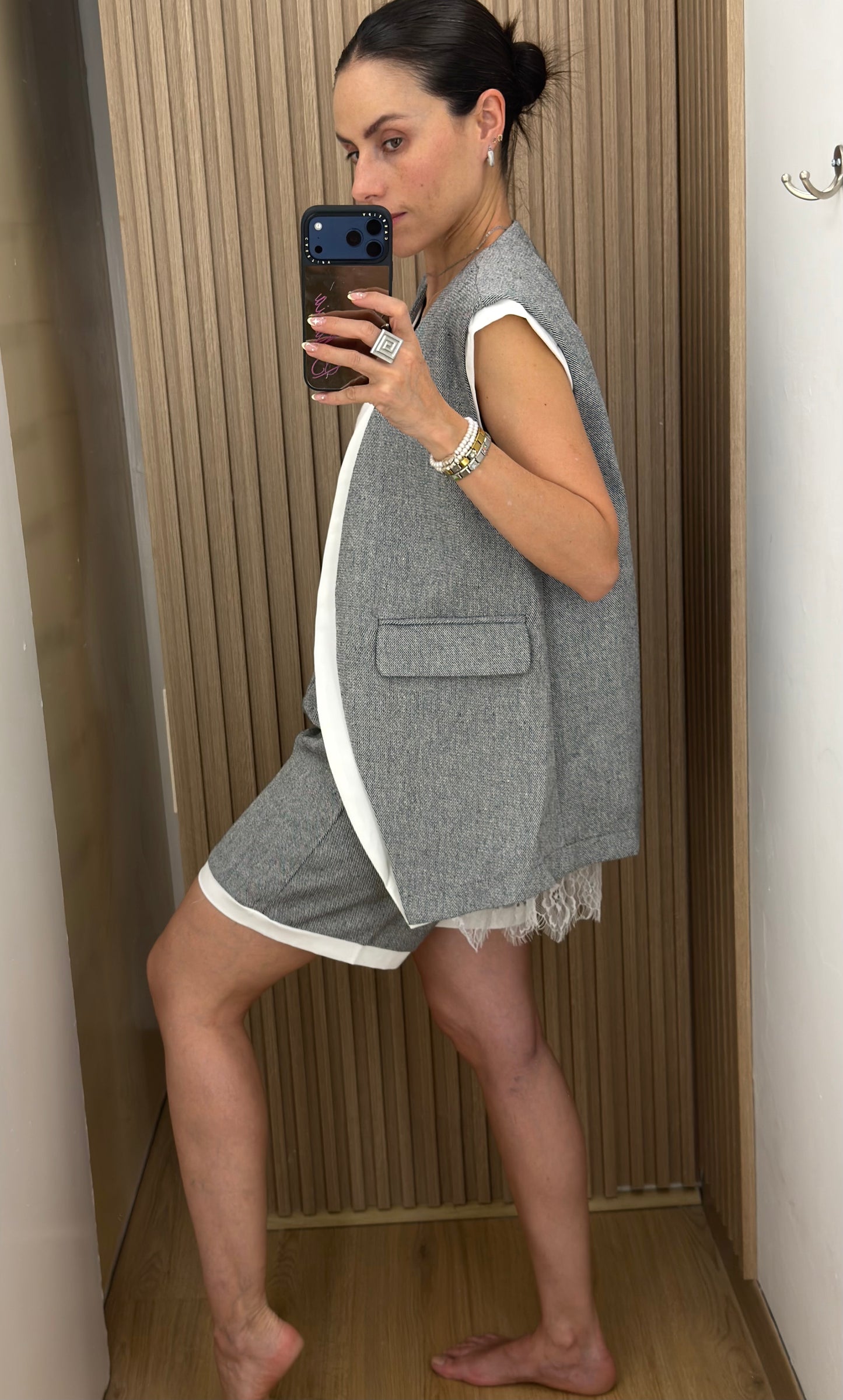 SET ENCAJE GRIS