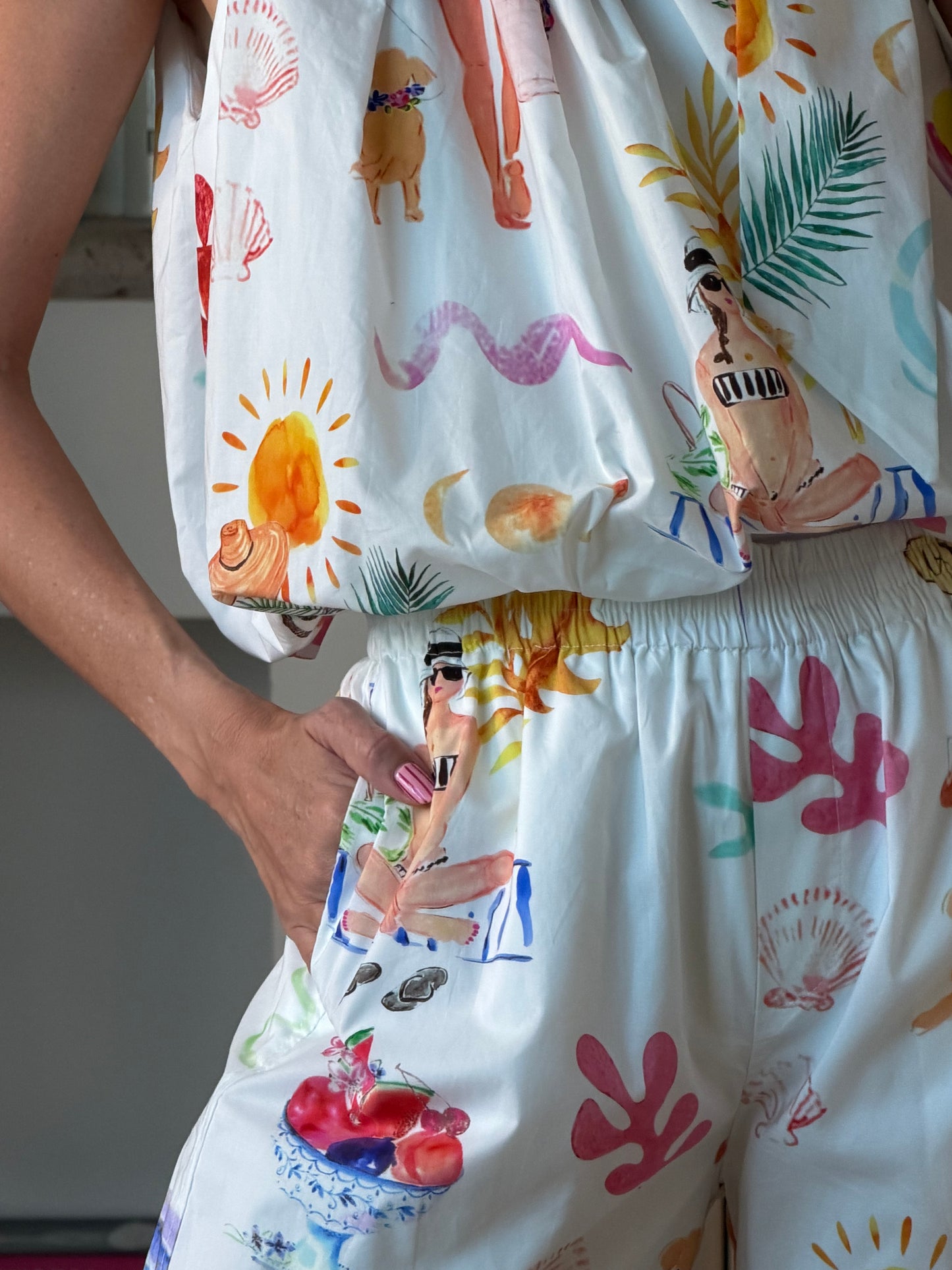 PRINT BEACH SET