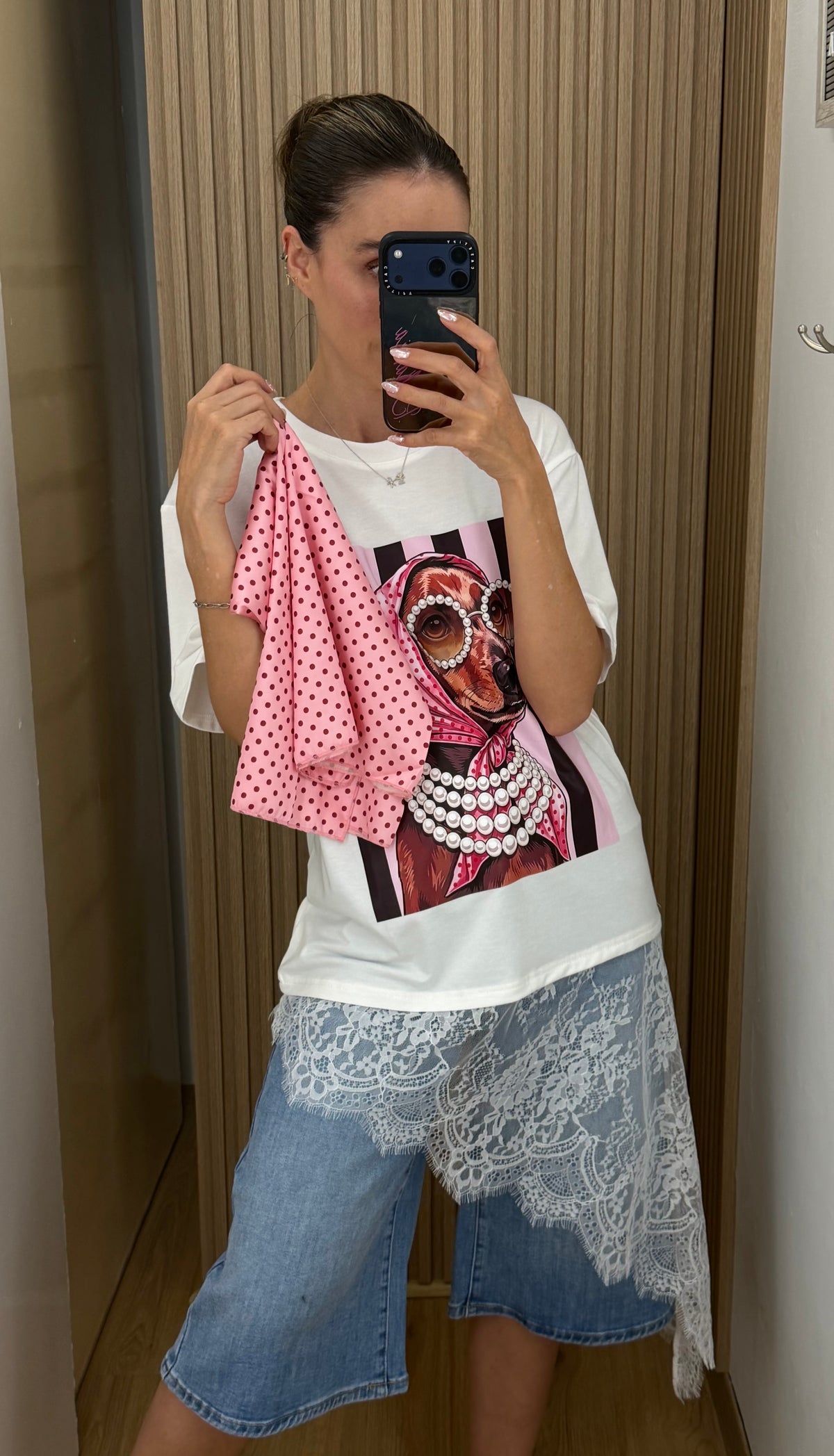 T SHIRT DOG LACE