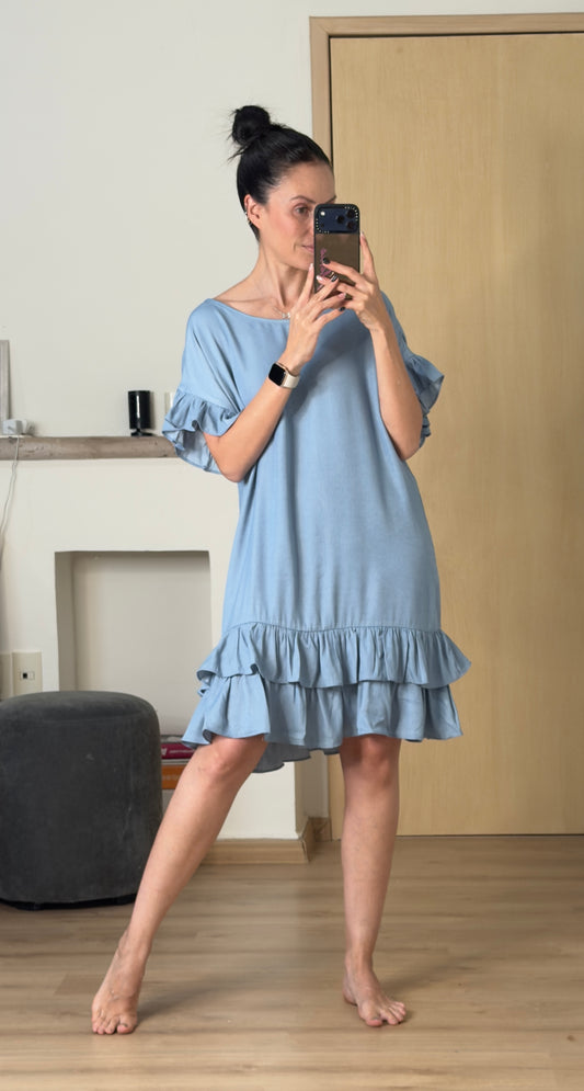 BACK DRESS BLUE