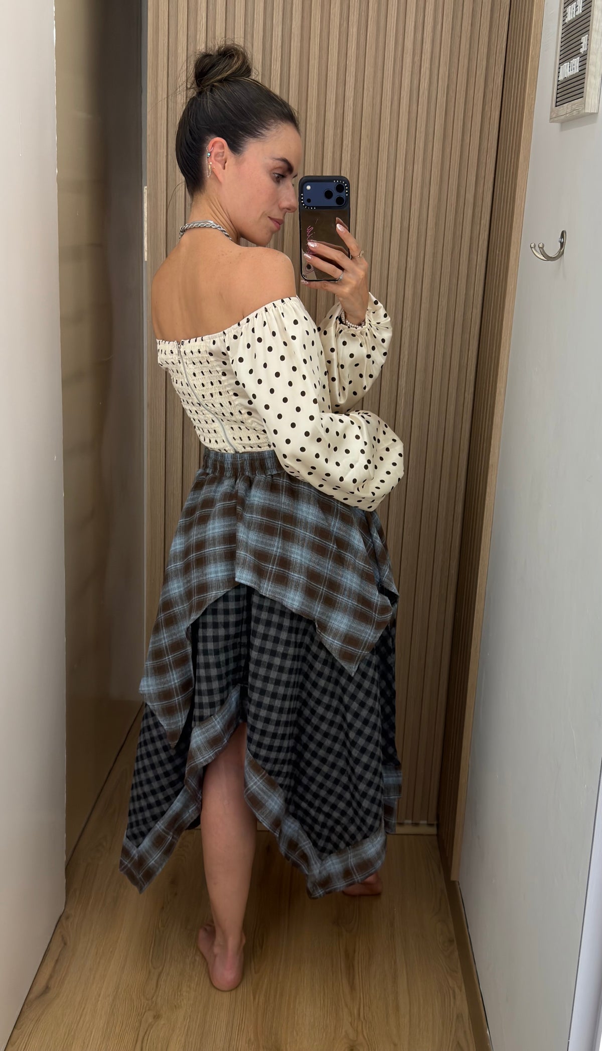 BLUSA POLKA OFFSHOULDER