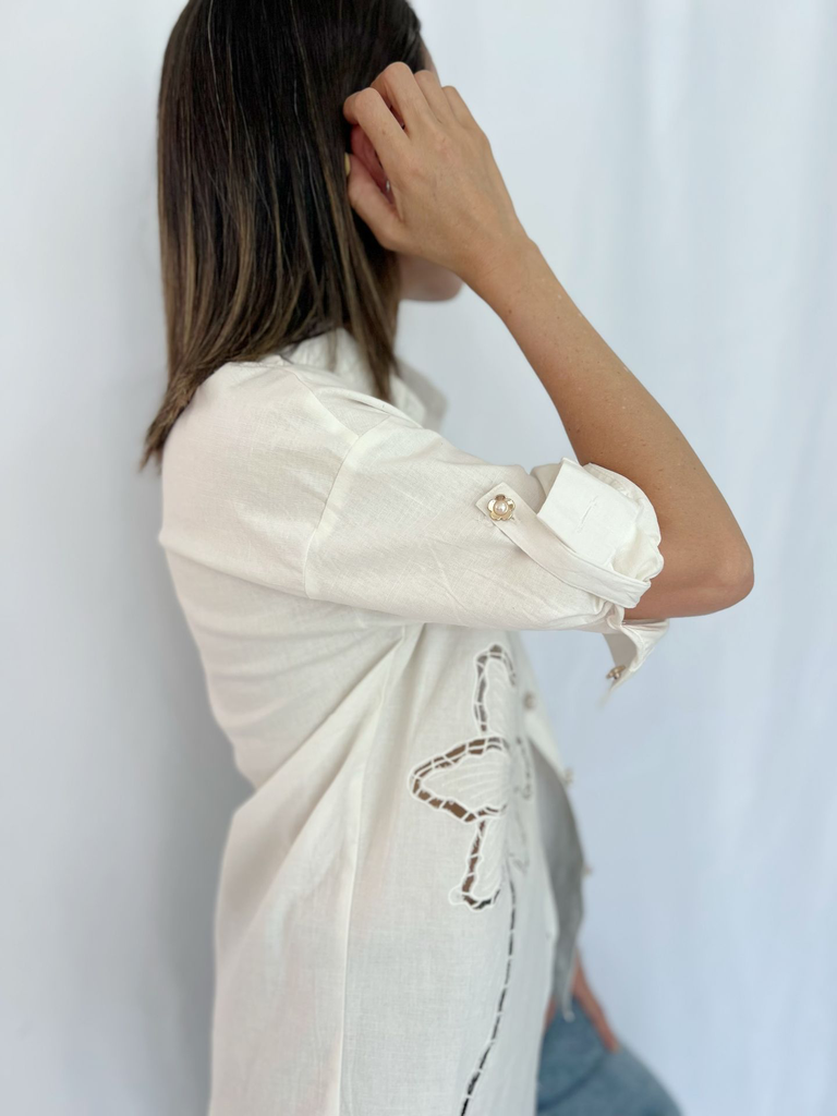 Camisa flor button