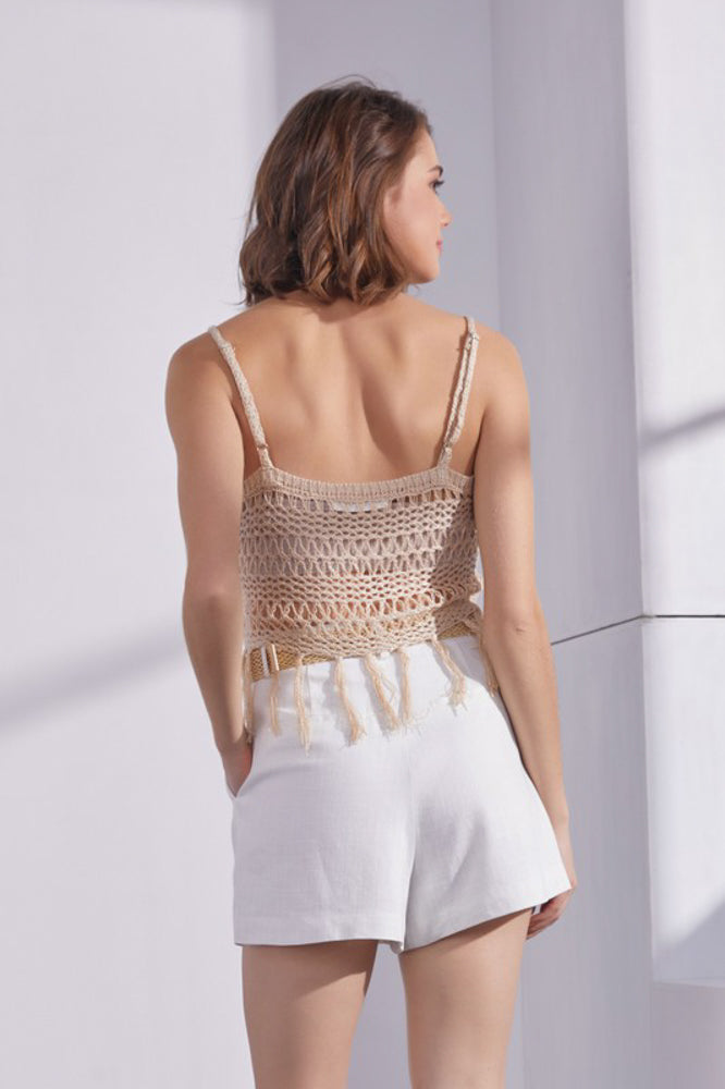 Crochet fringe top