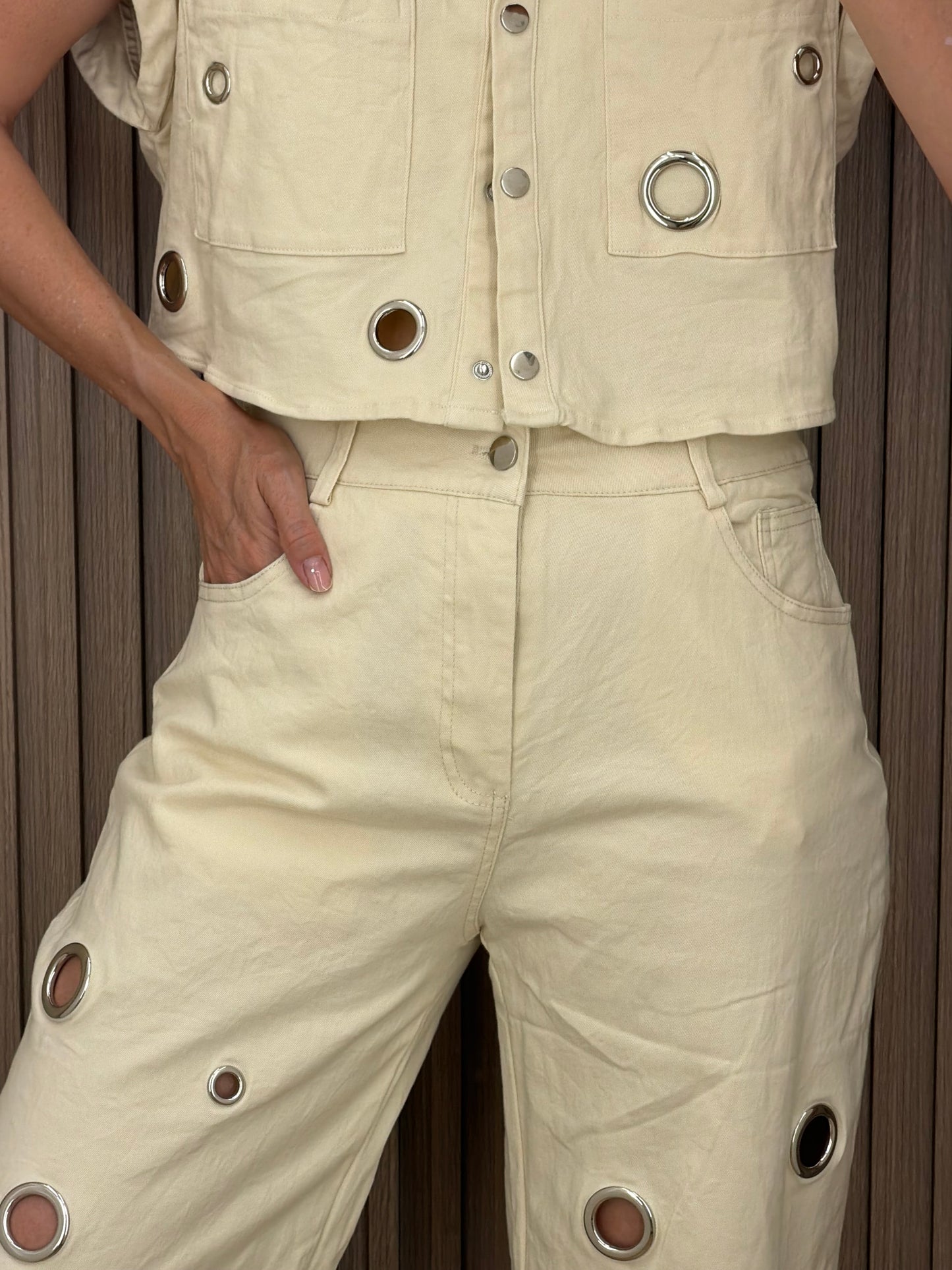 SET BEIGE RINGS