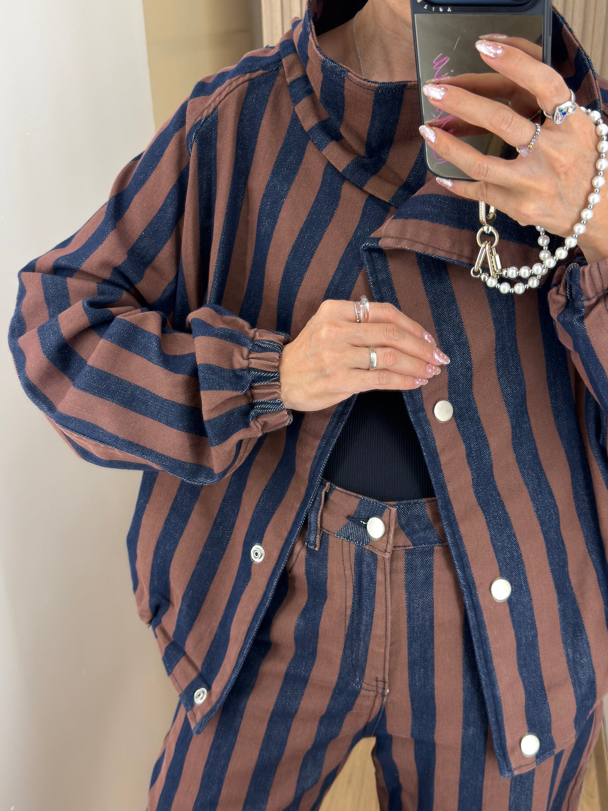 SET SIENA STRIPES BLUE