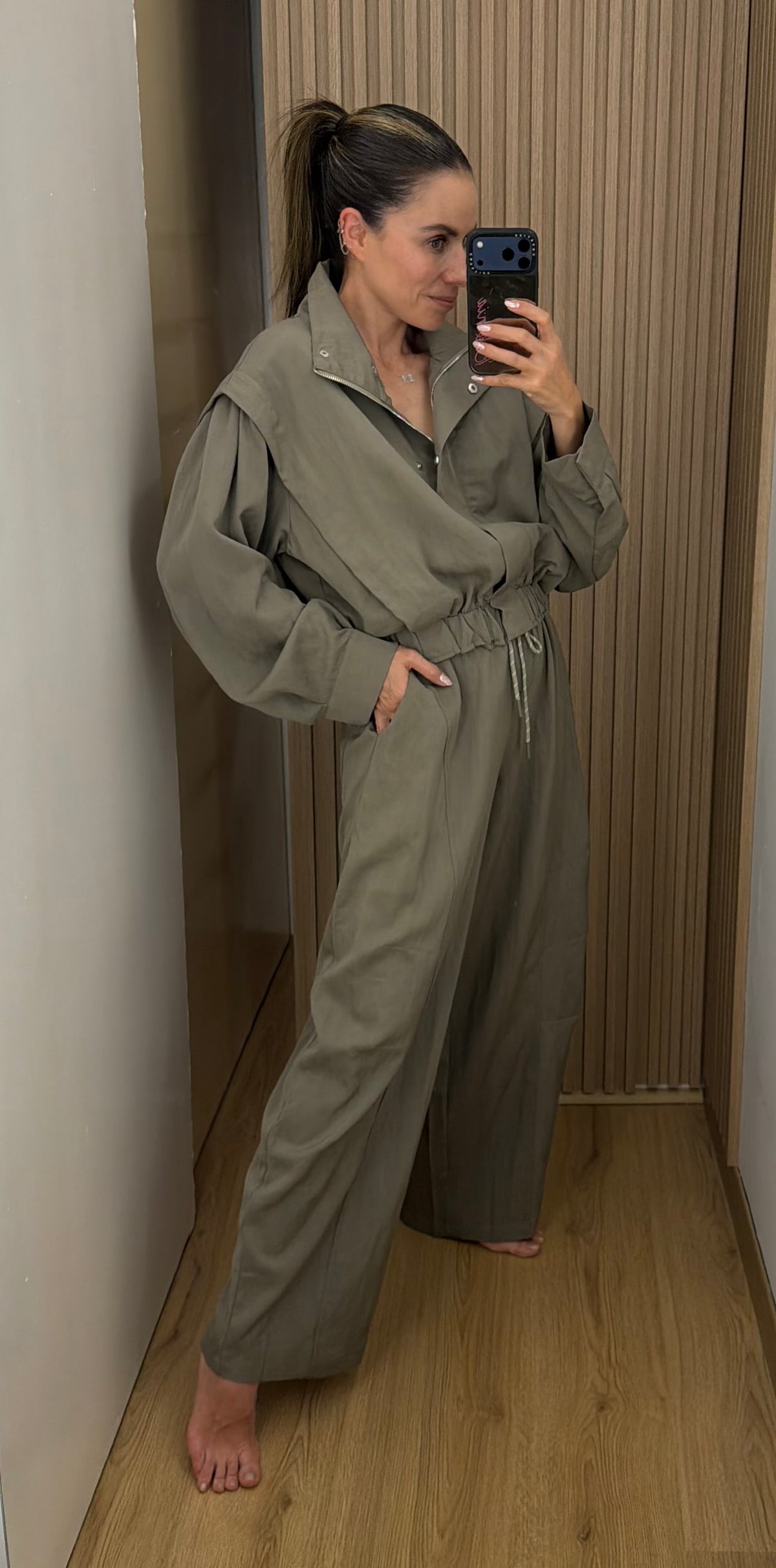 SET OLIVE GRAY PANTS