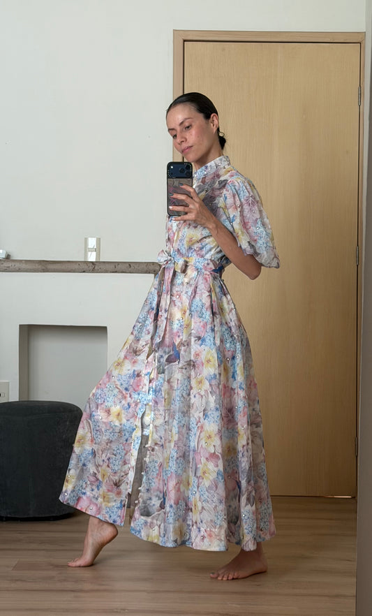 Vestido multi flowers