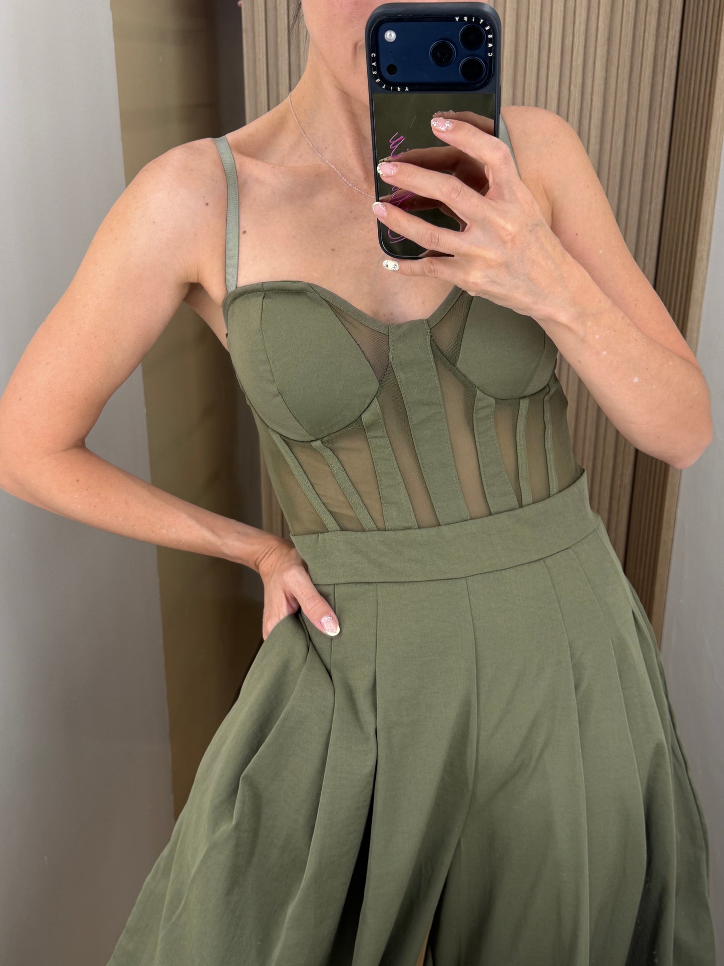 JUMPSUIT CORSET OLIVO