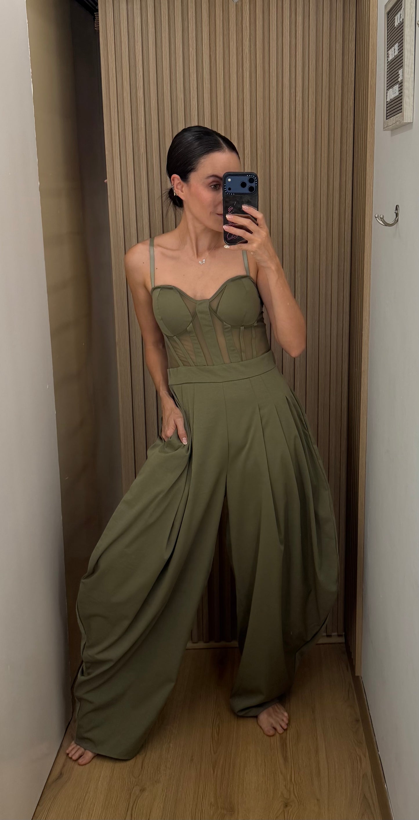 JUMPSUIT CORSET OLIVO