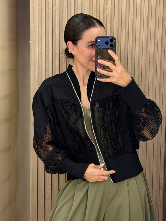 CROCHET MIX JACKET
