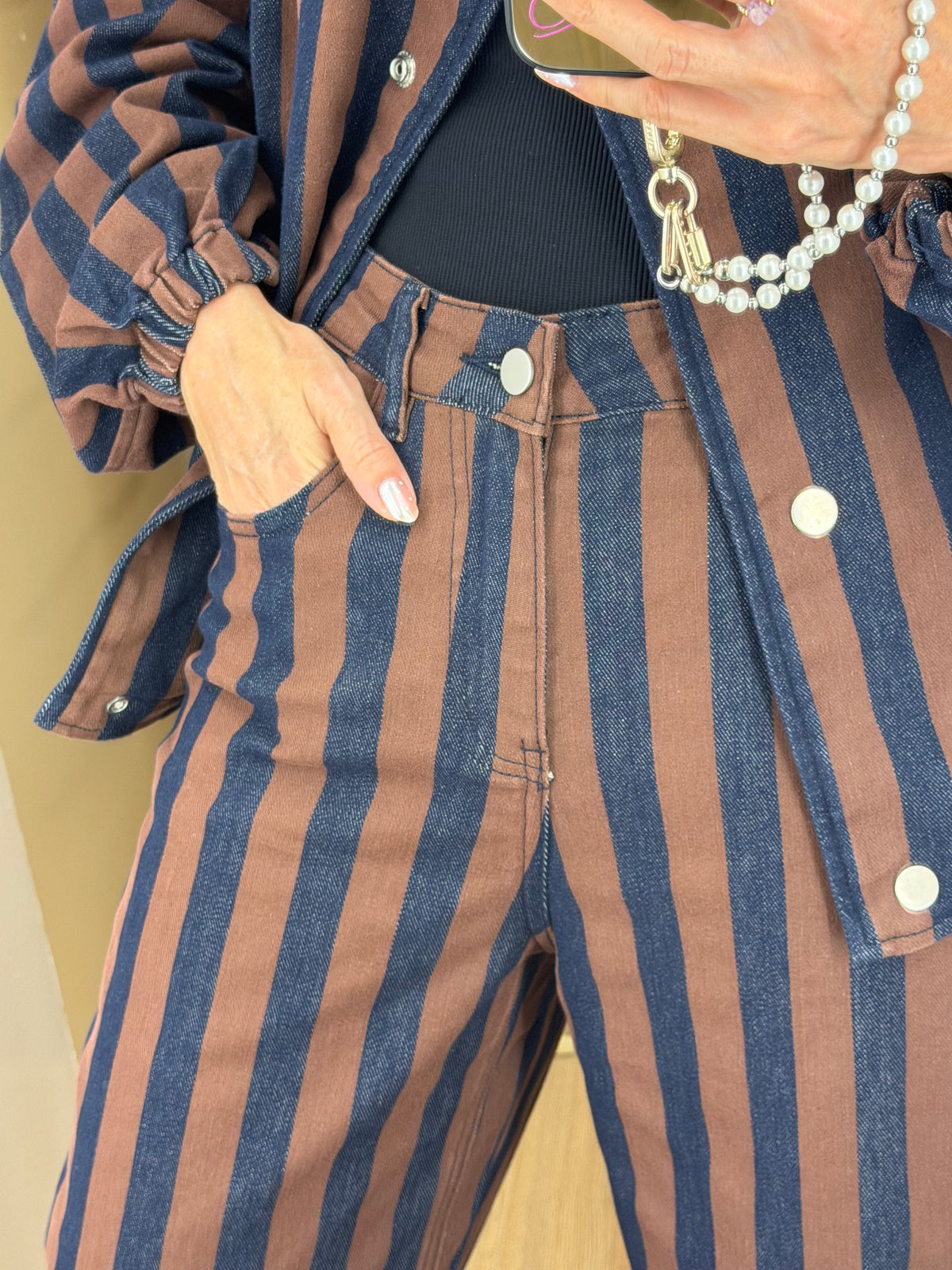 SET SIENA STRIPES BLUE