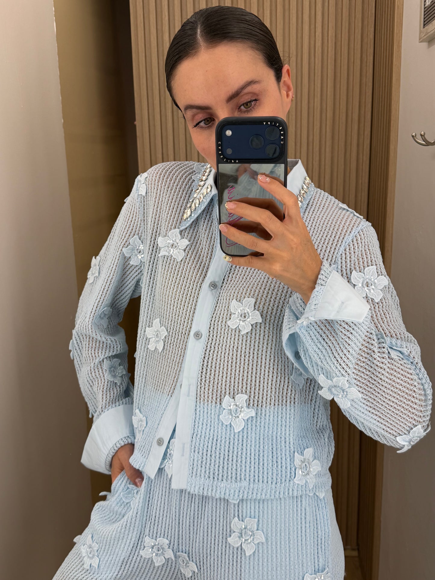 SET AZUL CLARO FLORES