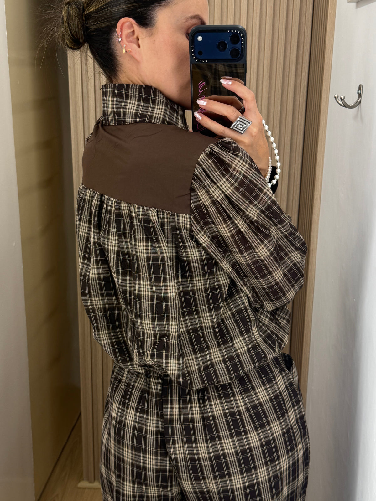 SET BROWN PLAID