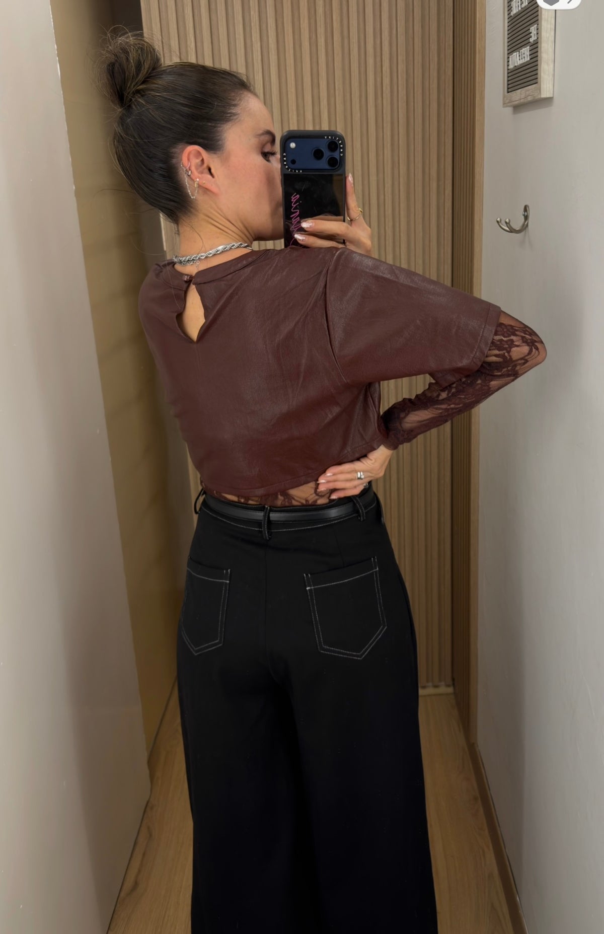 TSHIRT ENCAJE BURGUNDY