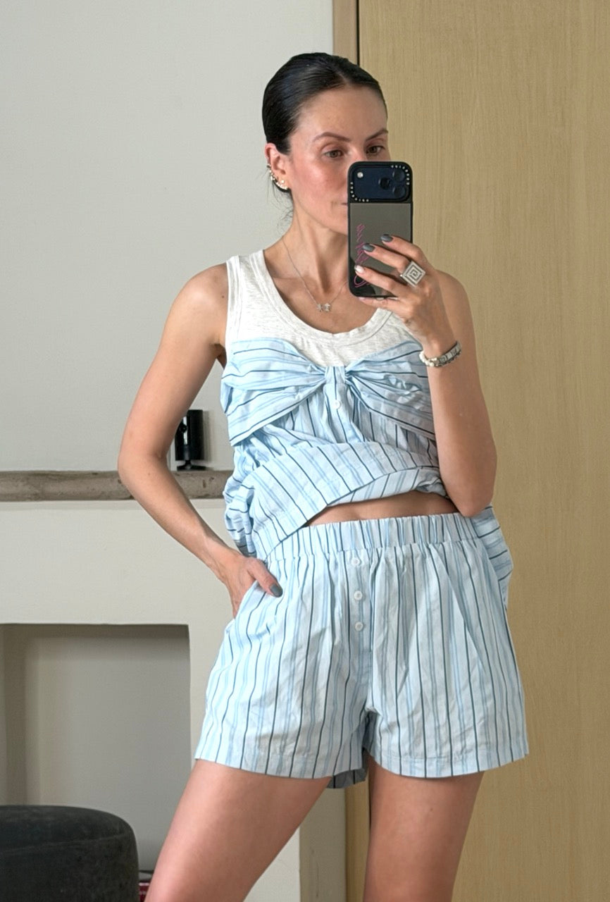 Set shorts stripe top