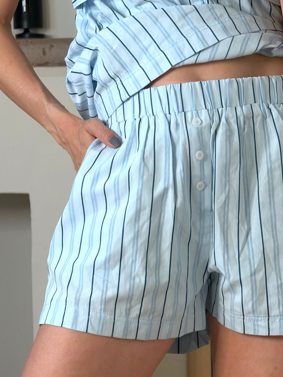 Set shorts stripe top