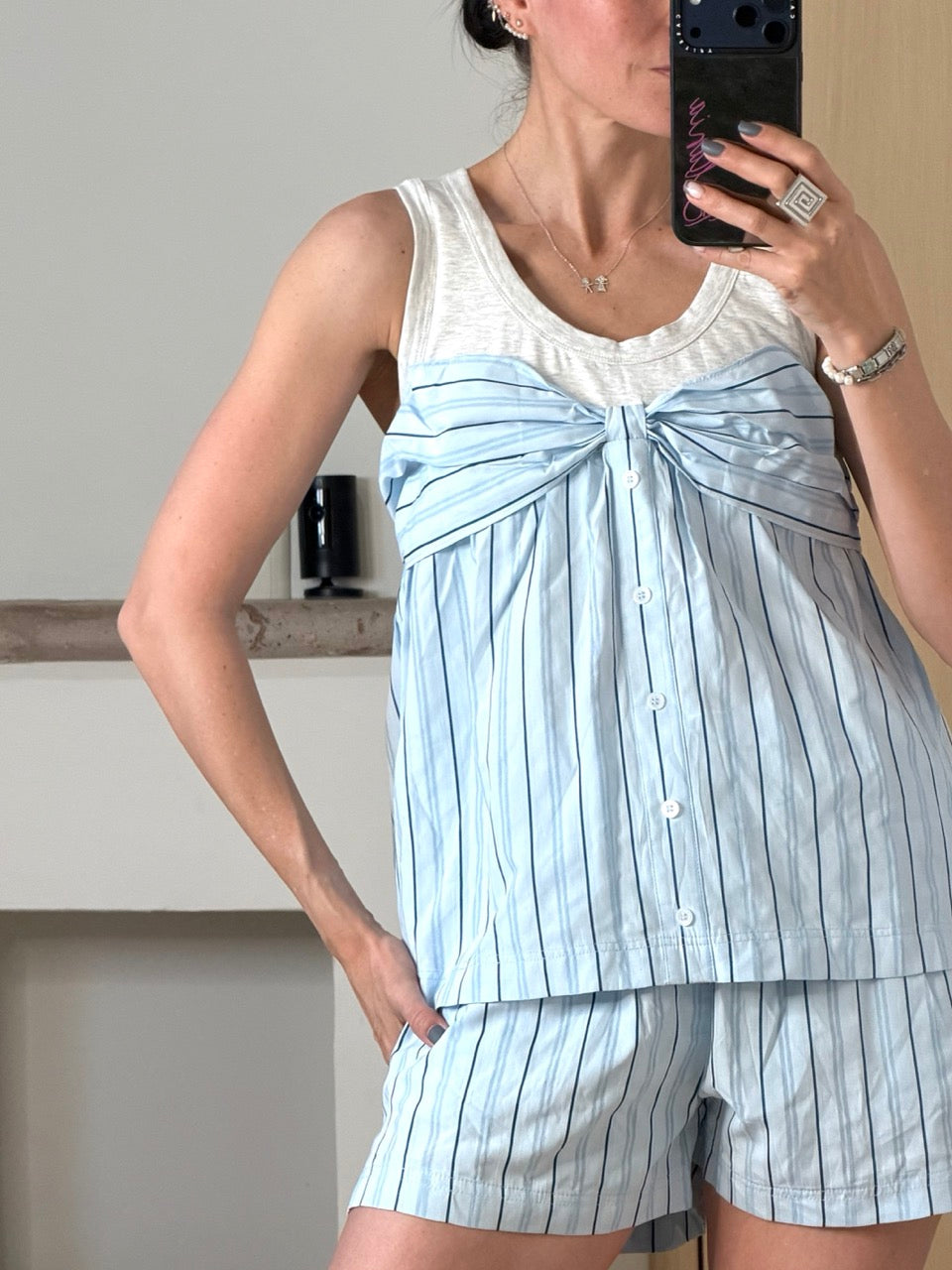 Set shorts stripe top