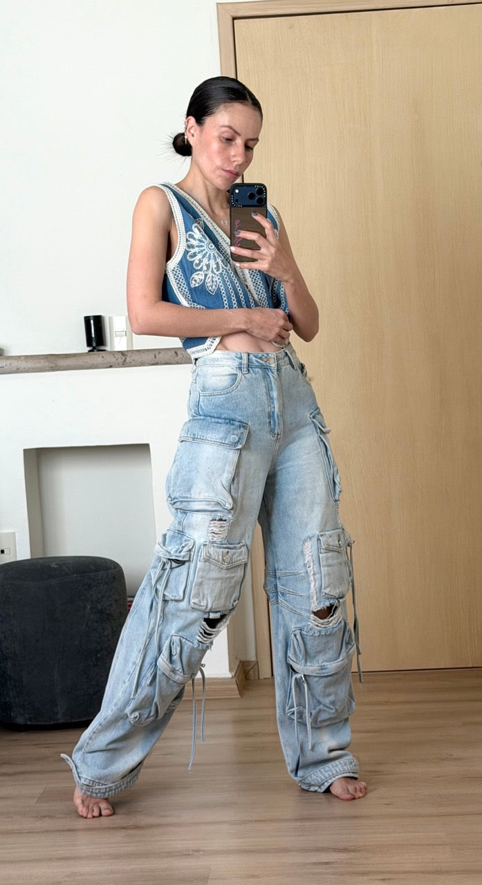 Pantalón cargo bolsas