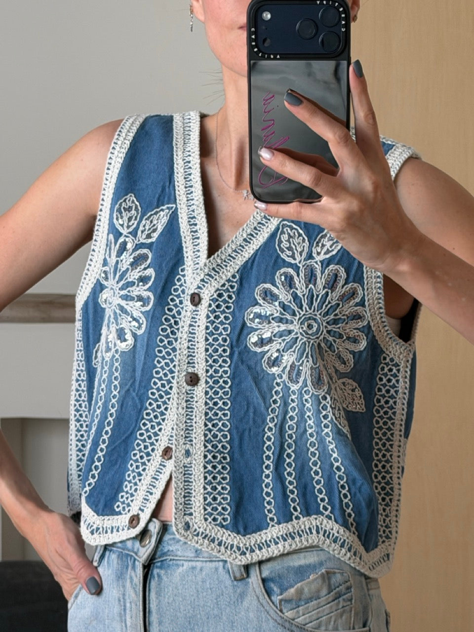Vest denim florence