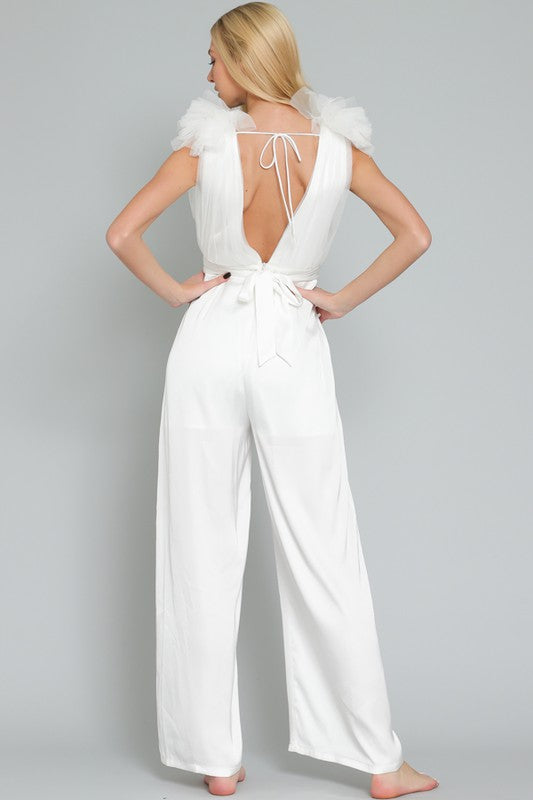 Jumpsuit blanco tul