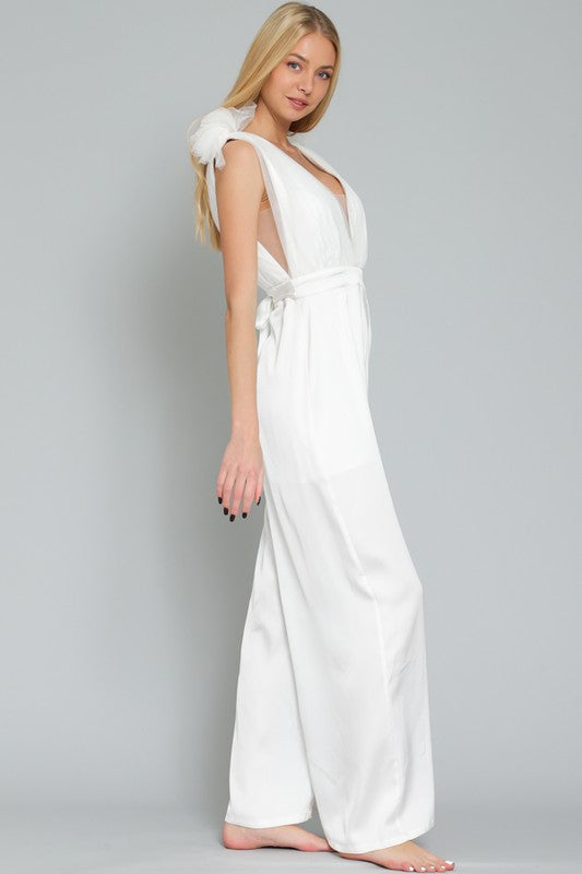 Jumpsuit blanco tul