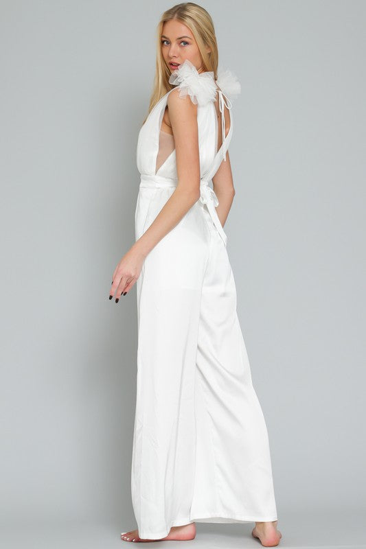 Jumpsuit blanco tul