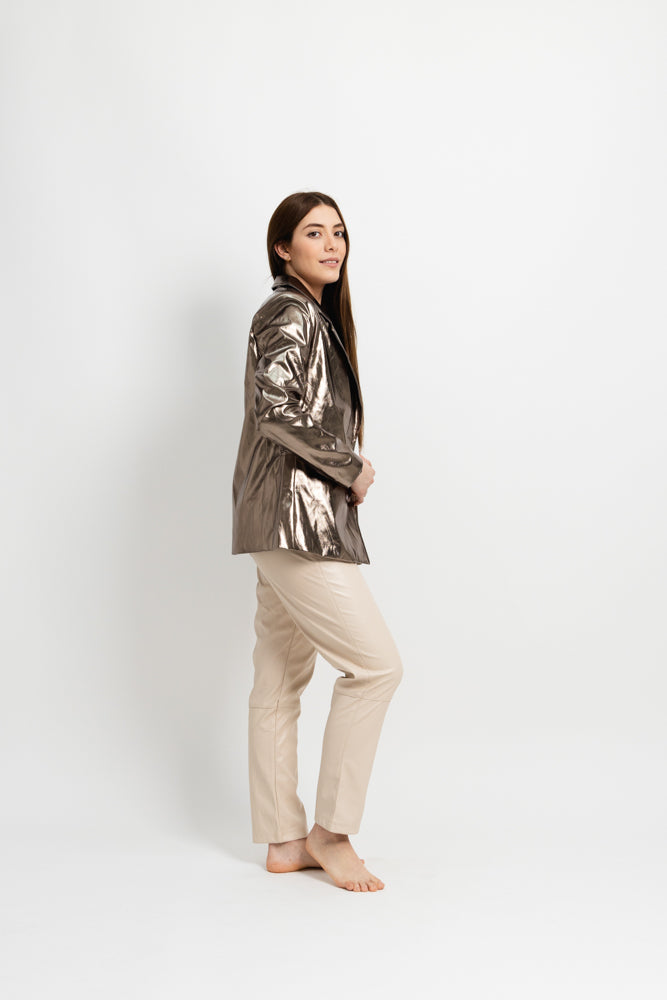 Pantalón piel khaki