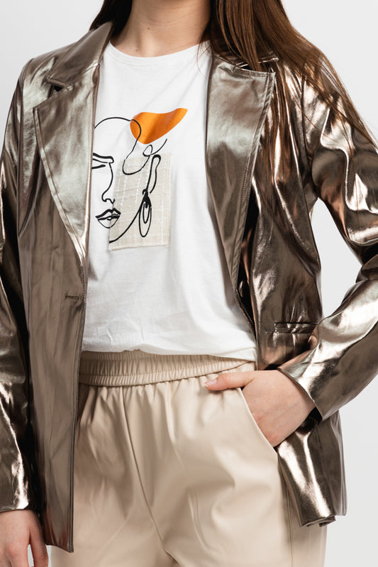 Pantalón piel khaki