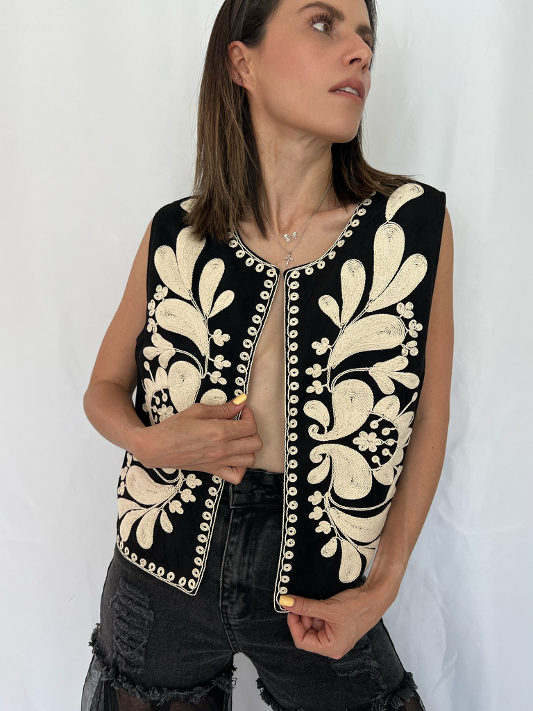 Vest black florence